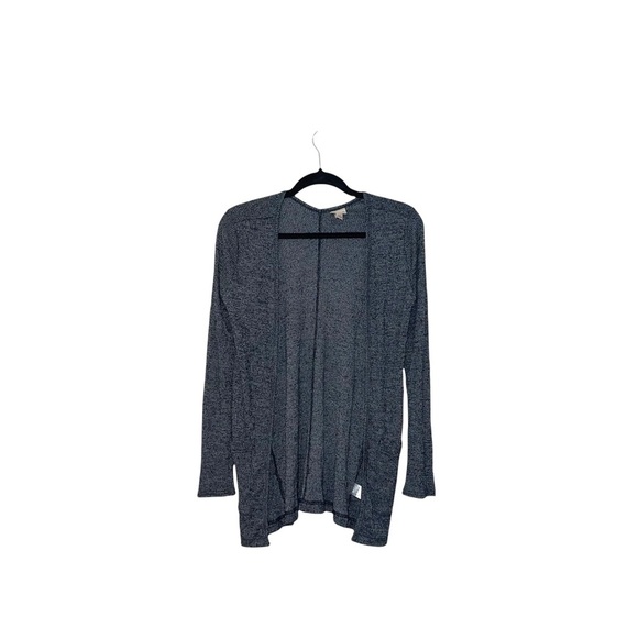 Aeropostale Cape Juby Dark Gray Ribbed Open Front Cardigan Small Women’s - Picture 12 of 12